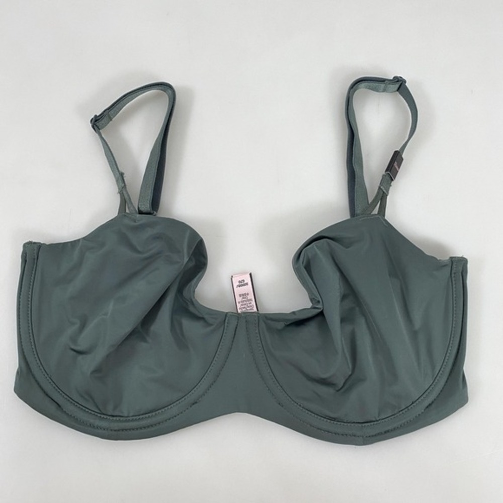 Victorias Secret Bra Womens 32DDD Green Push Up Underwire Adjustable Strap Knit
